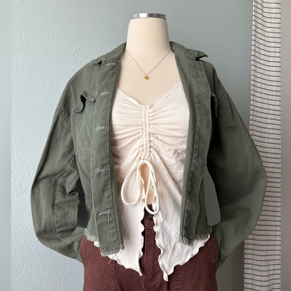 H&M Drawstring Split Front Tank Top - Picture 2 of 7